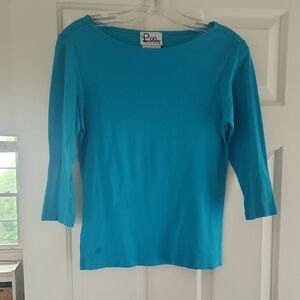 Lilly Pulitzer Blue Fitted Long Sleeve Tee